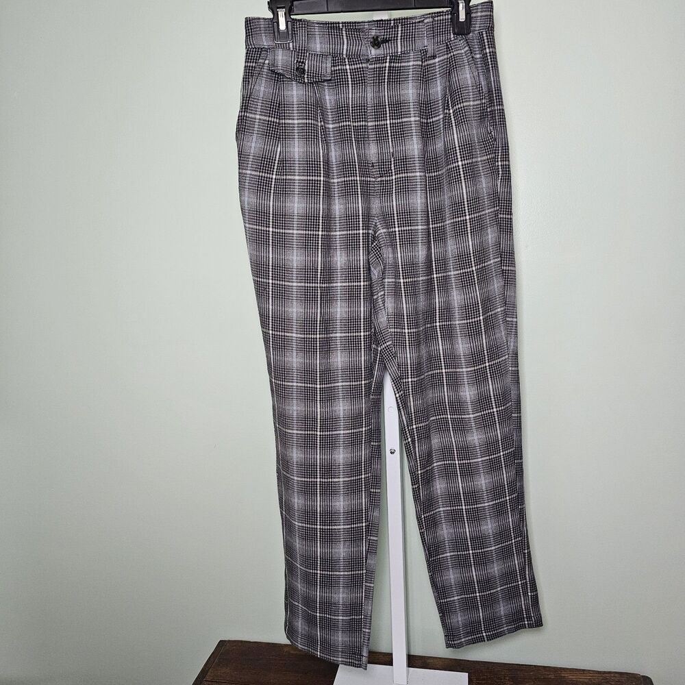 American Eagle Gray Black Flannel Trouser Pants Womens Size 6 Regular‎